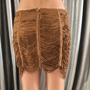 Haute Hippie suede/leather mini skirt